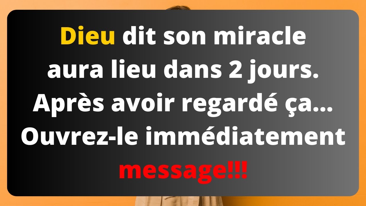 💜Message DE DIEU ✅ Je dis que votre miracle se produira dans 2 jours. Après avoir regardé...🎁