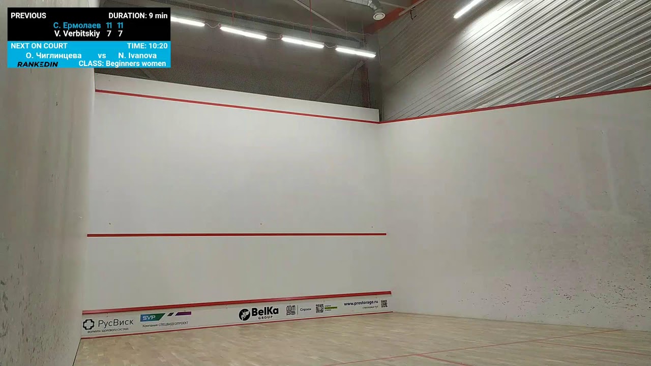 Court 1 Belka - Moscow Squash Open 2024 - Rankedin
