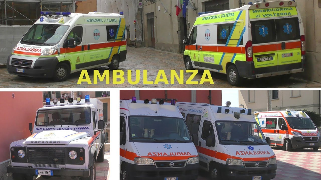 Ambulanze Toscana Italia FIAT -VW - Land Rover - Rettungswagen Italien - Ambulances Italy Tuscany