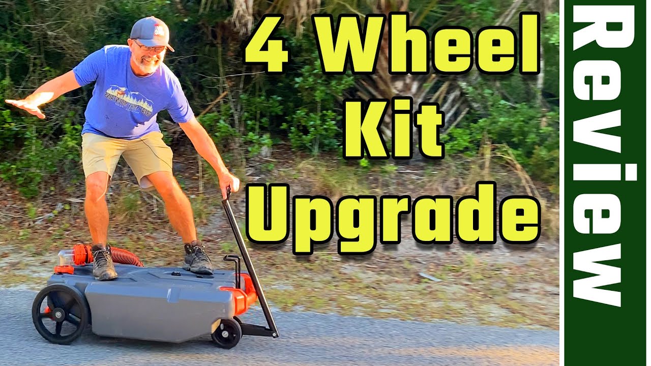 Camco VS Barker 4 WHEEL Sewer Tote Kit Tested (RV Living Full Time) 4K