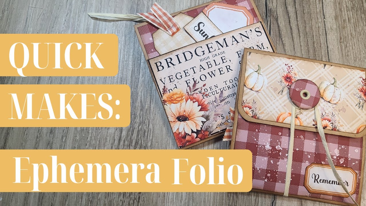 Easy Mini Ephemera Folio Tutorial;  #junkjournal #papercraft