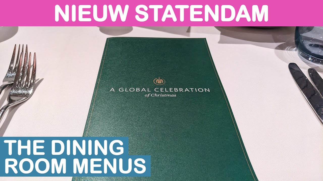 Nieuw Statendam: The Dining Room - Full Menus (Holland America)
