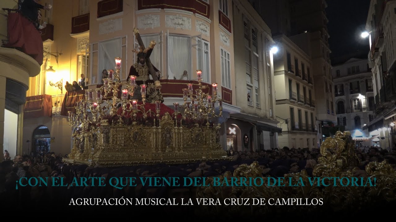 Nazareno de los Pasos (Hermandad del Rocío) Málaga 2024 Calle Echegaray. Doble curva