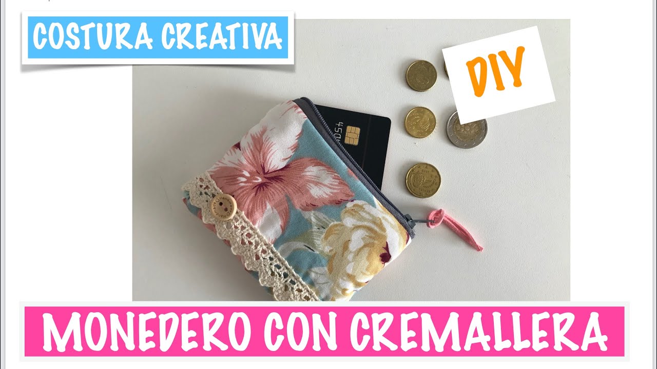 ✂️CÓSTURA FÁCIL: Cómo HACER MONEDERO de TELA con [CREMALLERA]. Ideas para PERSONALIZAR tu proyecto.👛
