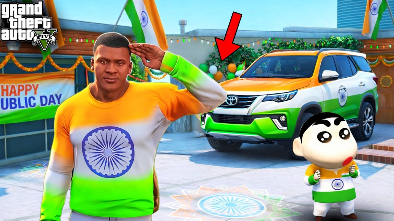 Franklin & Shinchan Celebrate 26 January Republic Day🇮🇳 in GTA 5