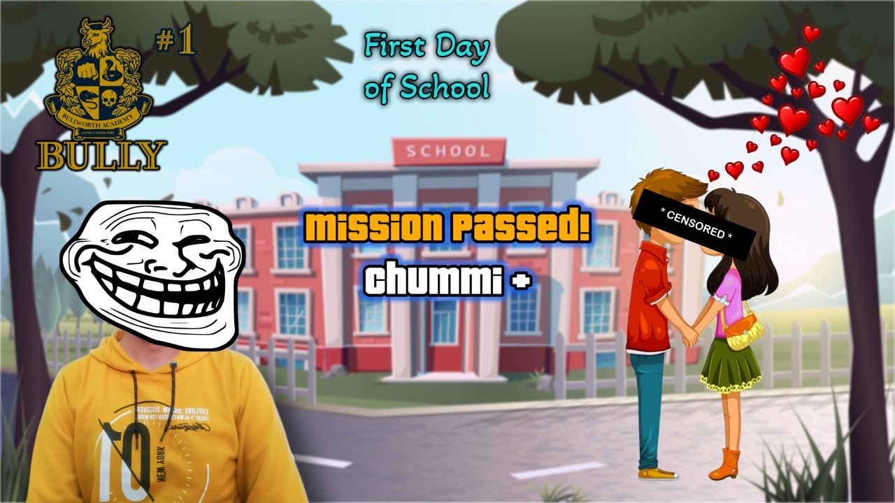 First Day at School (Gone Romantic ✅) 🌝🌚 | Bully #1 | Game Zoned | @GameZonedYT