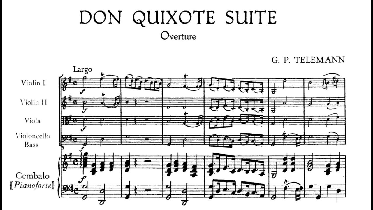 Georg Philipp Telemann - Burlesque de Quixotte. TWV 55:G10 (with Score)