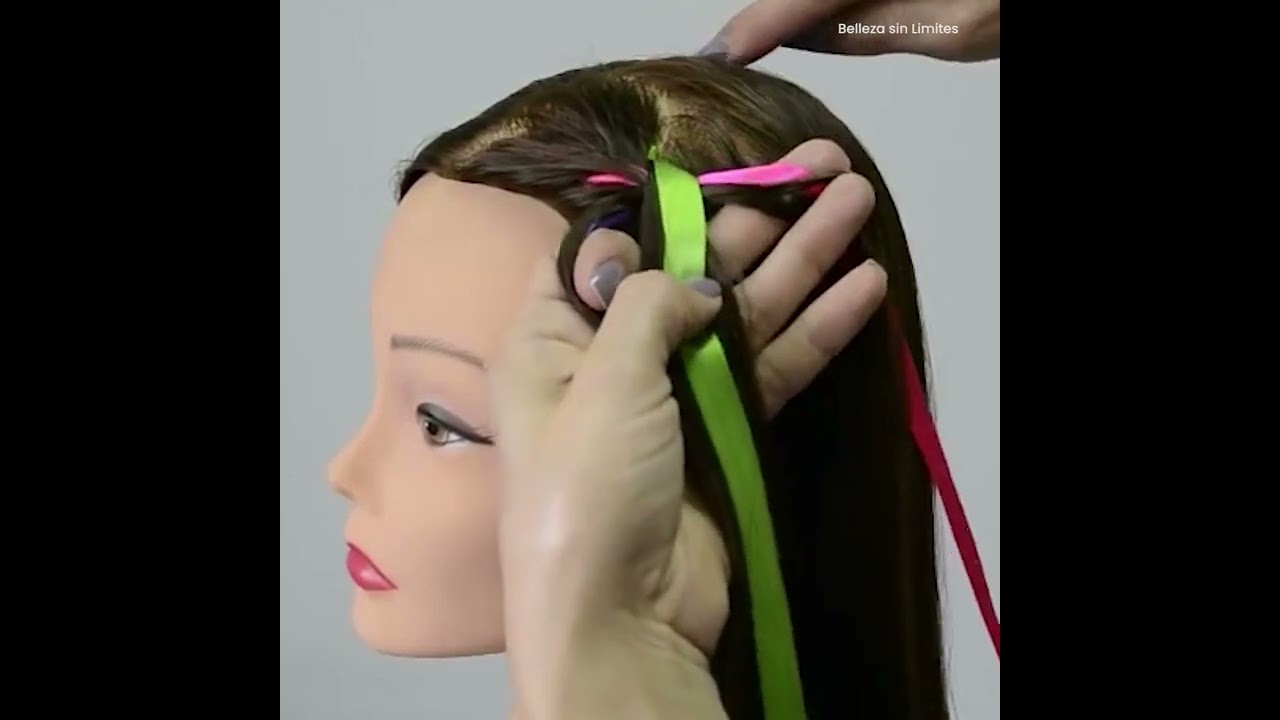 Peinado 3 - Trenzas Holandesas de raiz con cintas