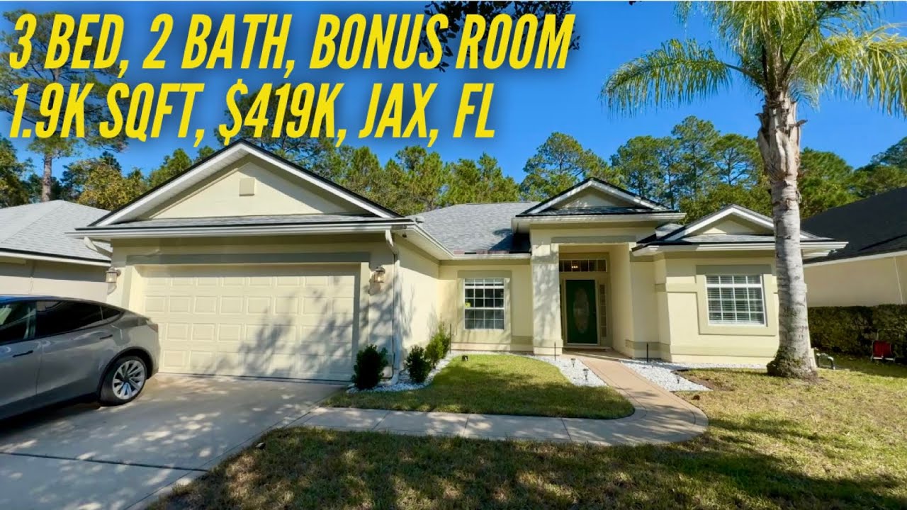 3-bed, 2-bath, 1,926 sqft home, bonus room, Jacksonville, FL, $419k,