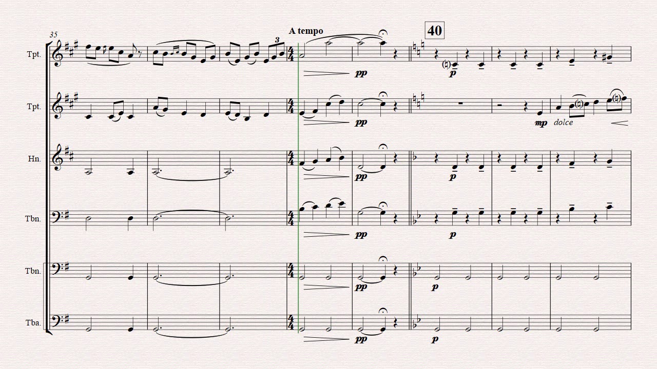 Solveig's Song - from Peer Gynt Suite - Brass Quartet - Arrangement: Thomas H. Graf