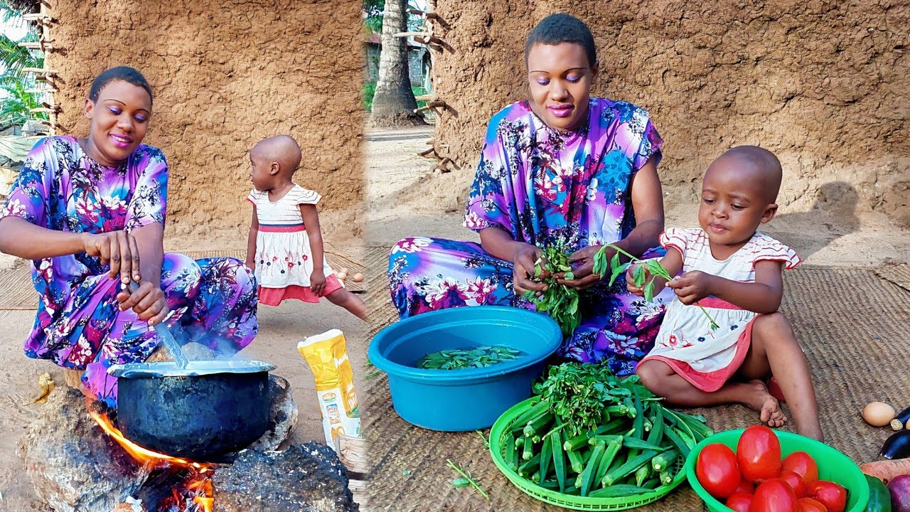 Quick & Easy Dinner Recipes with African Village Mum & Her Daughter | Simple Meal, Fresh Ingredients