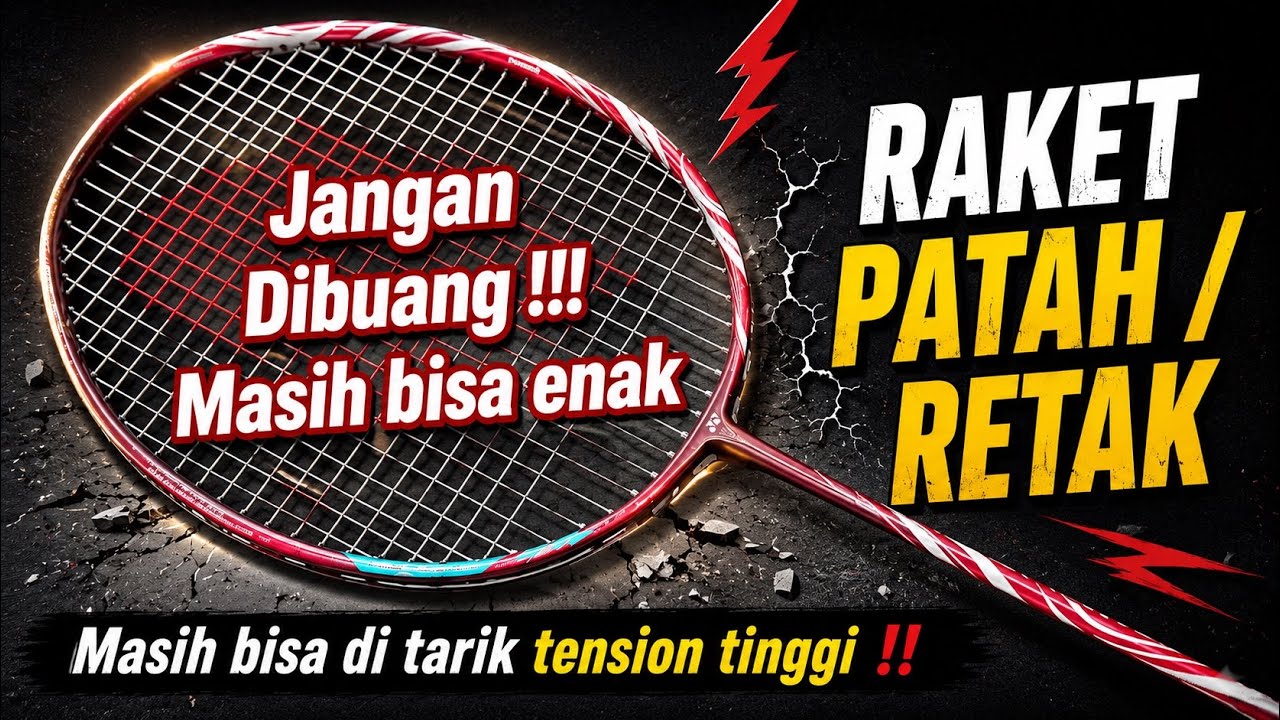 Apakah raket retak / patah masih enak di pakai ❓