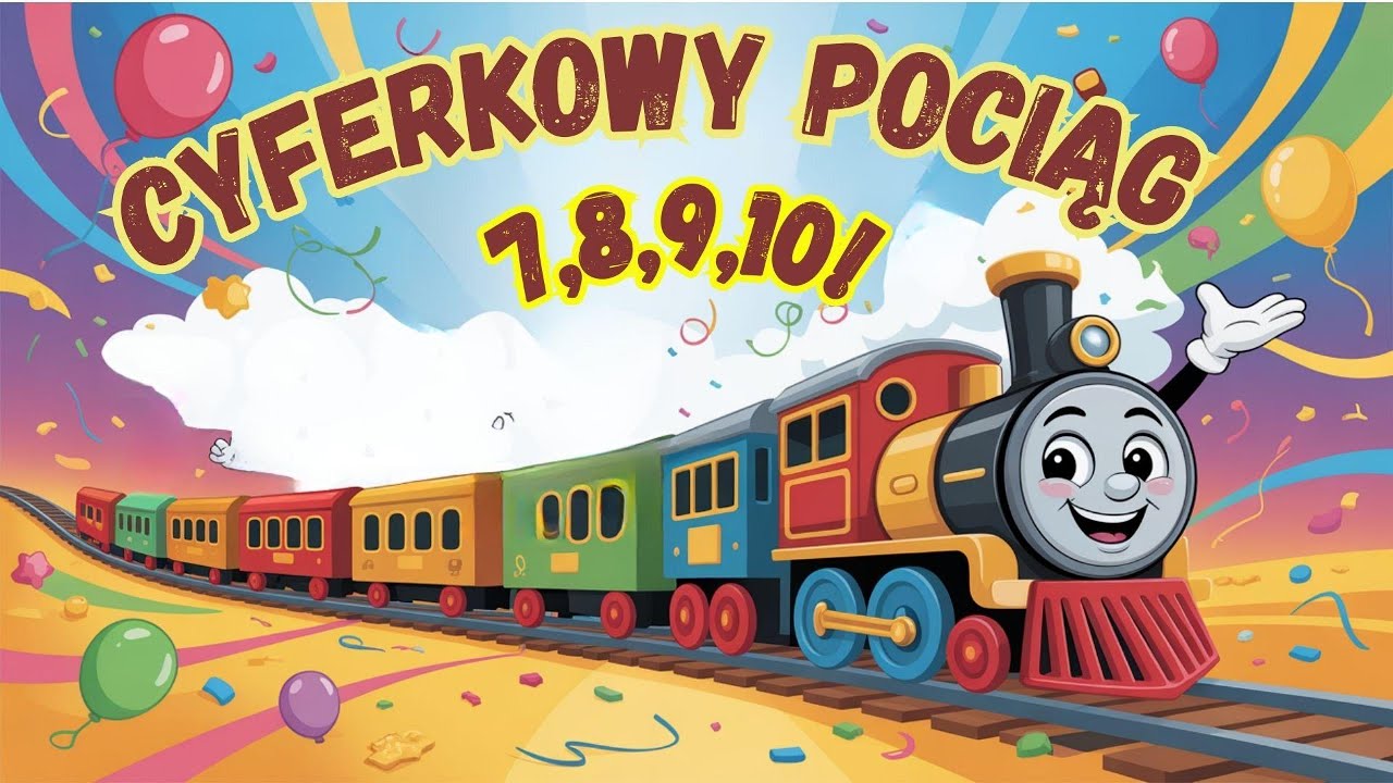 Cyferkowy Pociąg 7, 8, 9, 10! 🎵 Piosenka do Nauki Liczenia do 10 | Finał | Bajkowe Piosenki