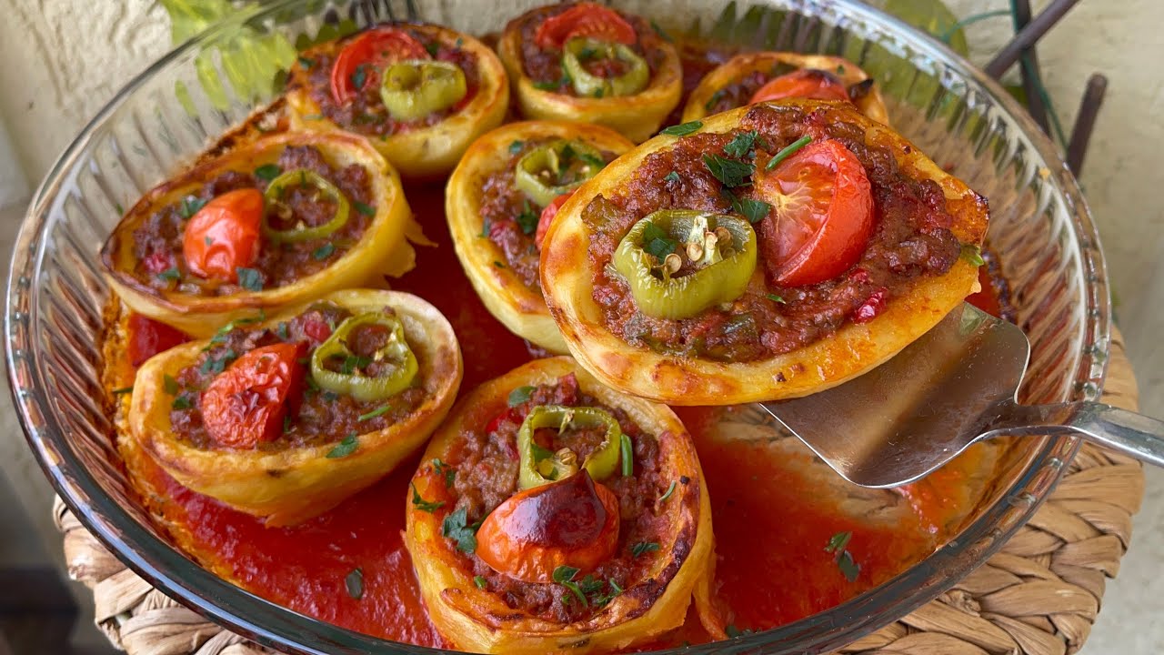 Fırında KIYMALI PATATES SANDAL💯 Çok Leziz Harika Bir Anayemek👌