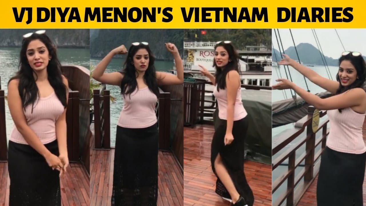 Sun Tv VJ Diya Menon cute Vietnam memories with her husband