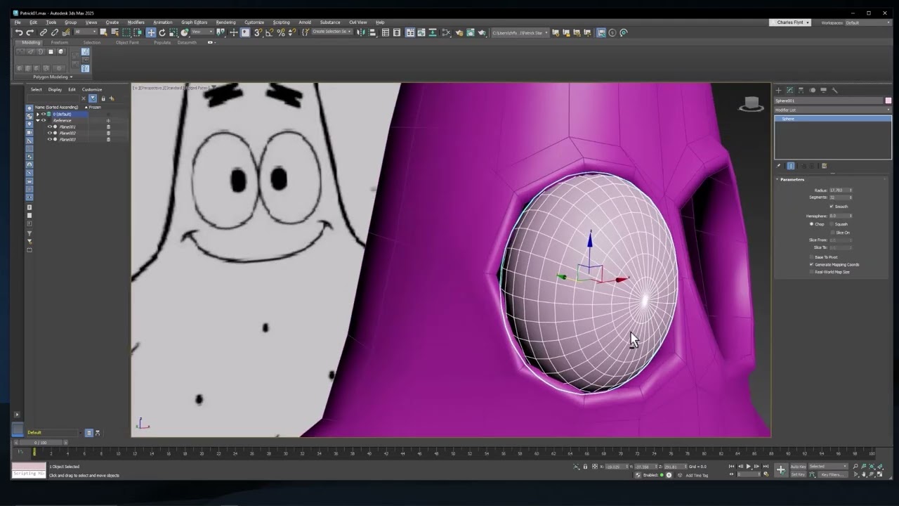 3Ds Max: Patrick Character 07/10