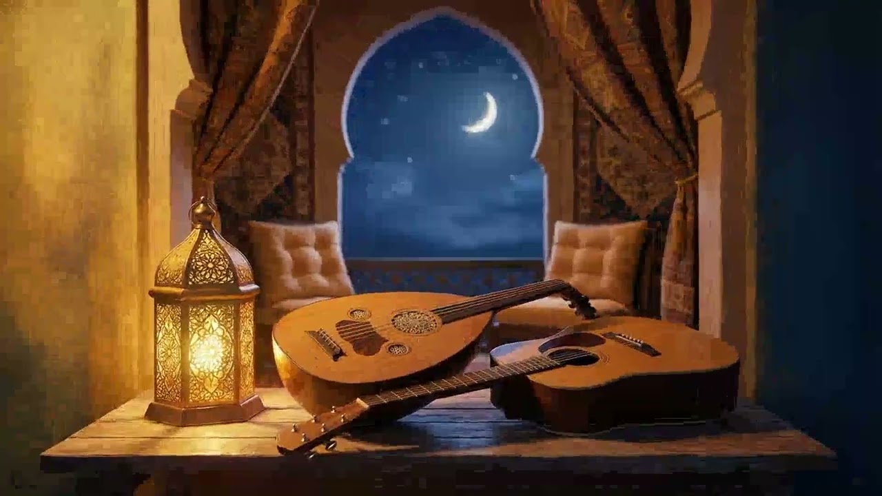 Moonlit Gardens of Córdoba | Arabian Oud & Spanish Guitar Dreams