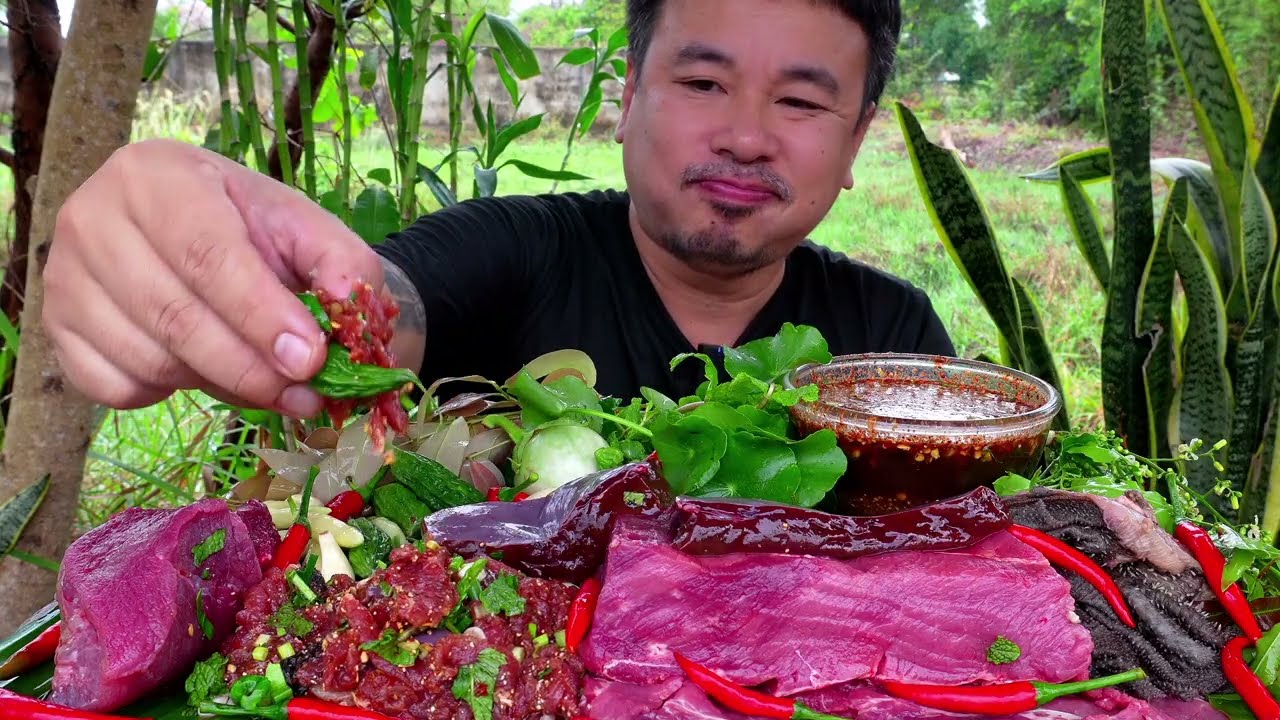 mukbang จุ๊คาเขียงแจ่วสูตรซด