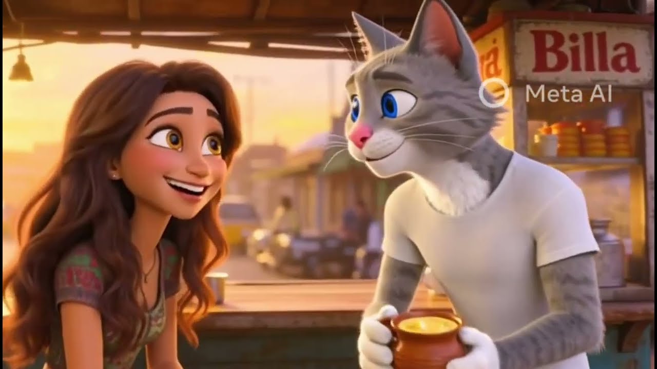 Cute Ai vedio, Cat and his Girlfriend breakup Story, 