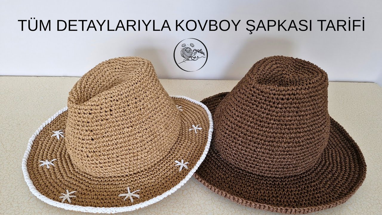 Yoğun İstek Üzerine Ayrıntılı Kovboy Şapkası Yapımı/Kağıt İpten Kovboy Şapkası Yapımı/#kovboyşapka