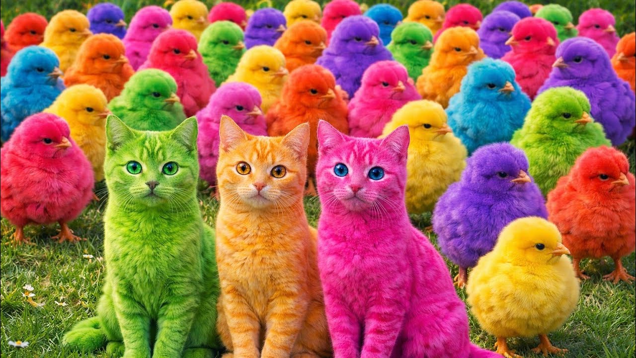 Tangkap Ayam Lucu, ayam warna warni, ayam rainbow, kelinci lucu, bebek lucu, ikan koi, Hewan Lucu