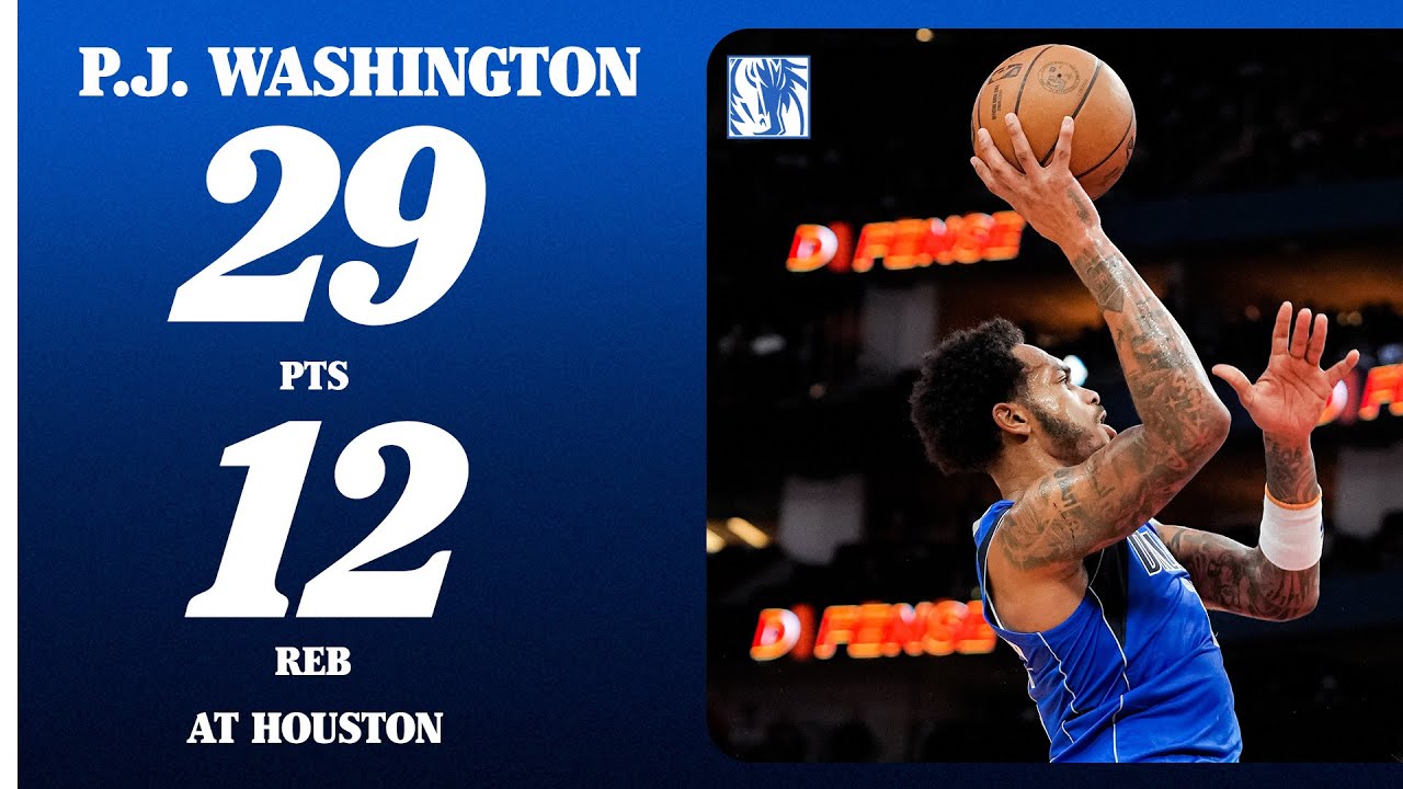 P.J. Washington Jr. (29 PTS 12 REB) at Houston Rockets | November 3, 2025