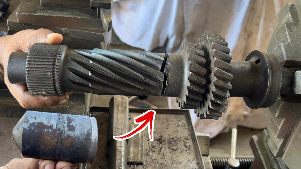 How a Diagonally Broken Countershaft is Repaired Using an Additional Iron Piece