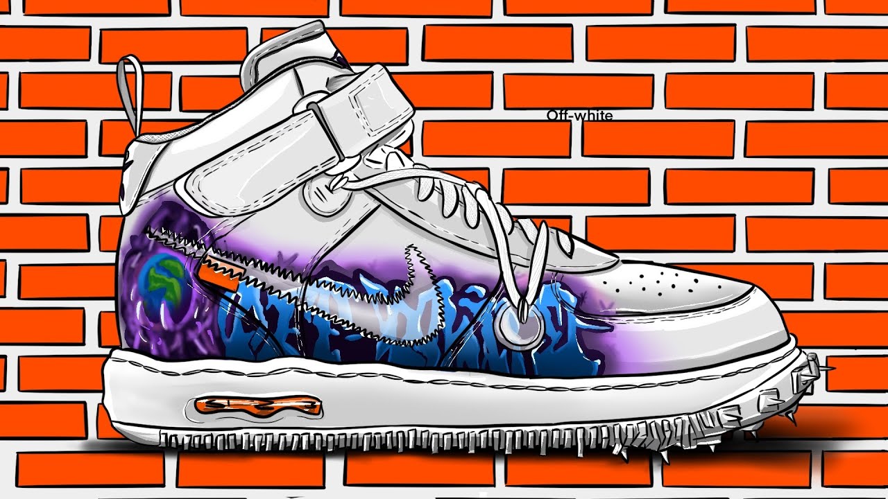 OFF-WHITE X AIR FORCE 1 MID 'GRAFFITI' #njcolor #nike