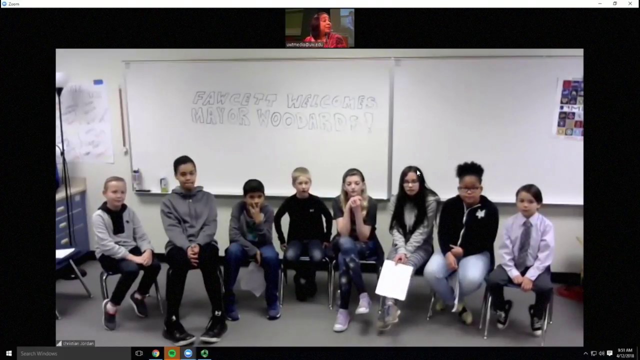 Symposium on our Youngest Citizens 2018: Skype with Mayor Woodards and Fawcett Elementary