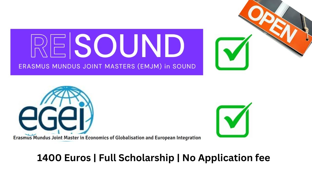2 в 1 | Стипендия Erasmus Mundus 2026 | EGEI | Resound | Обзор страницы подачи заявки