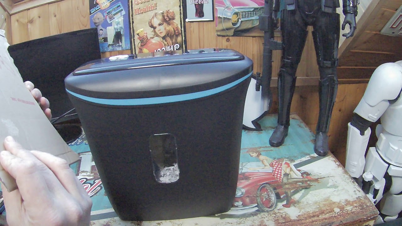 Olympia PS 63 CC Aktenvernichter Unboxing und test