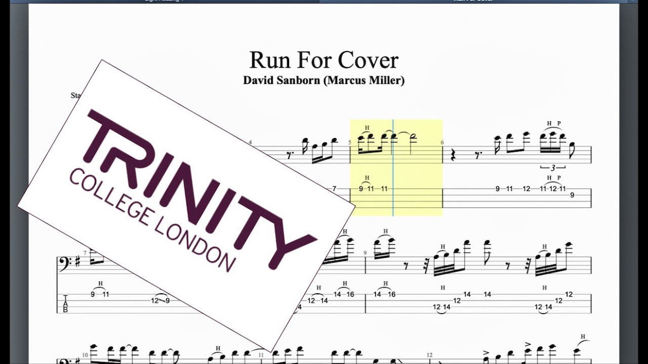 Run For Cover Trinity Grade 8 Bass