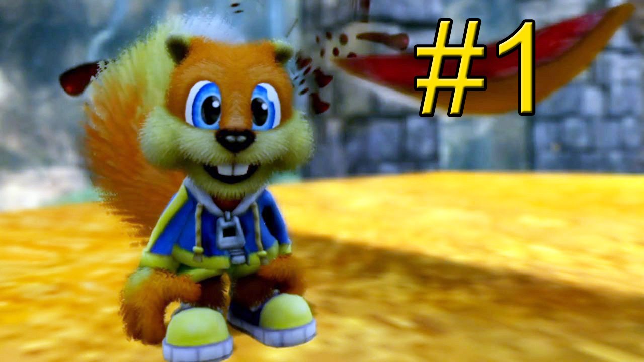 Conker Live and Reloaded {XBox} часть 1 — Белка-Алкоголик