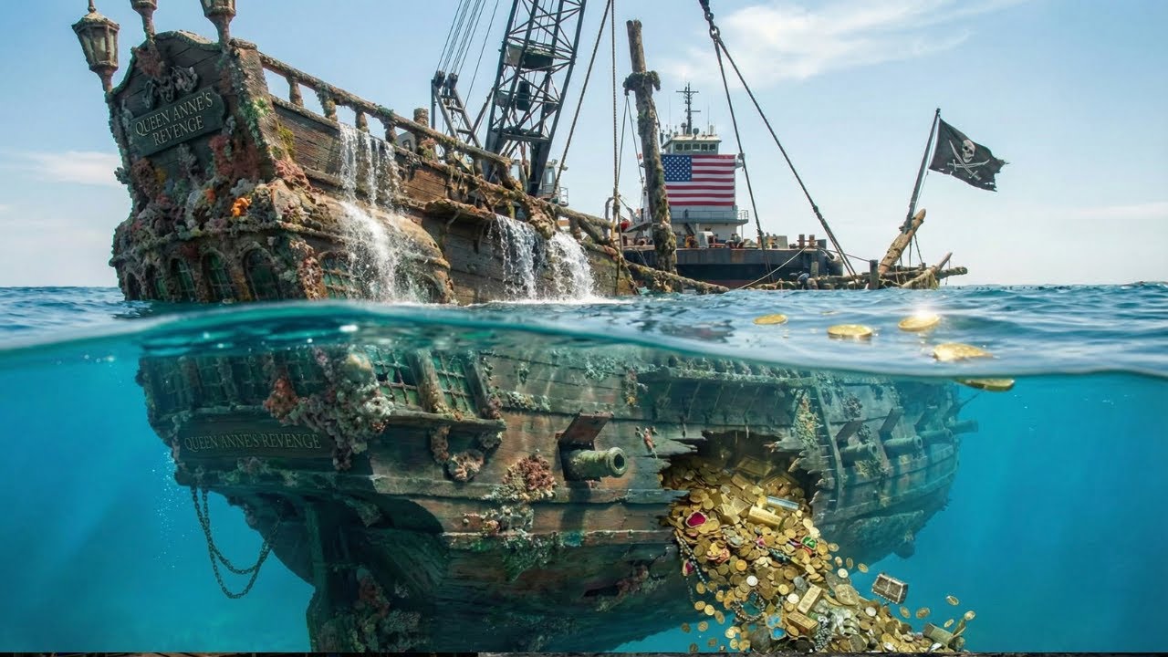 Legendary Discovery: Pirate Ship Buried 305 Years Underwater – 500 Tons of Gold Exposed