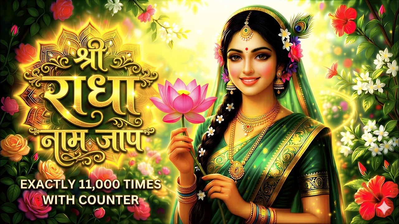 Shri Radha Shri Radha Naam Jap 1008 Baar | श्री राधा श्री राधा नाम जप | Radha Dhun, Radha Jap Mantra