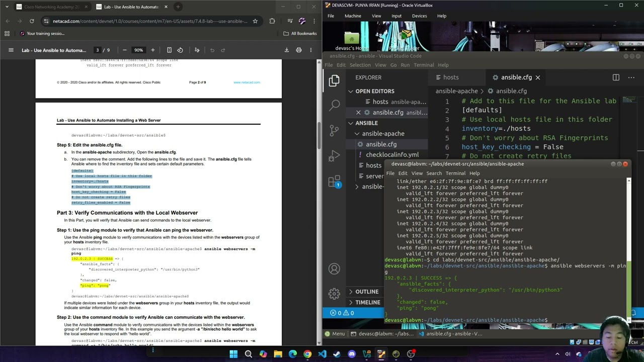 7.4.8 Lab - Use Ansible to Automate Installing a Web Server