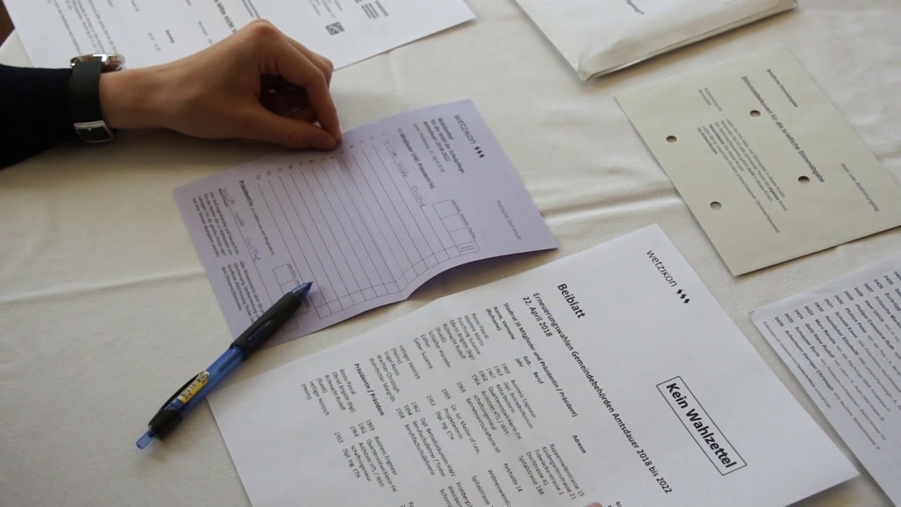 Anleitung Wahlzettel ausf&uuml;llen, Wahlen Wetzikon 2018