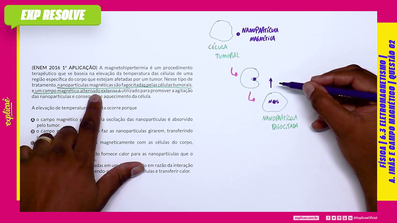 A MAGNETOHIPERTERMIA É UM PROCEDIMENTO TERAPÊUTICO QUE SE BASEIA NA (...) | IMÃS E CAMPO MAGNÉTICO
