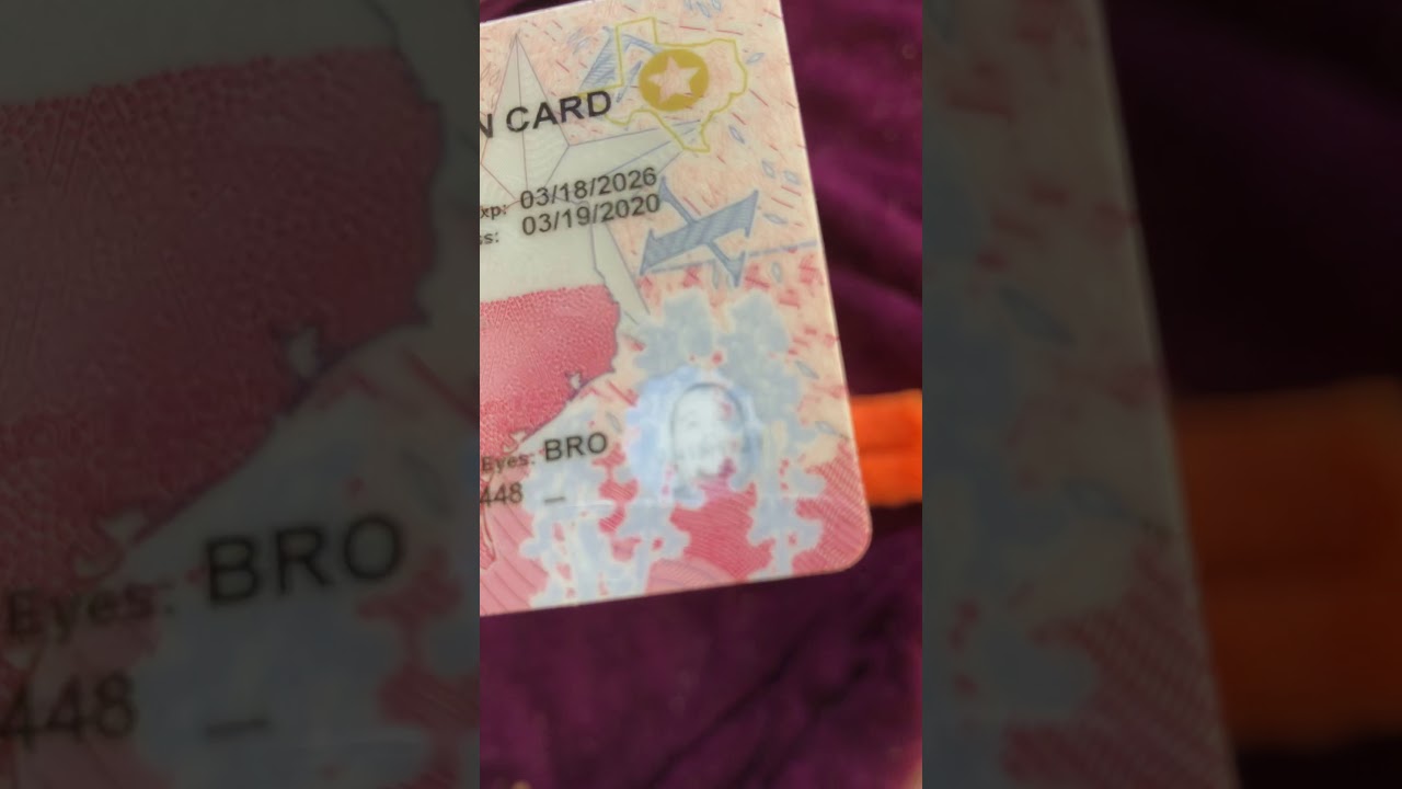 New texas driver license or identification card security feature