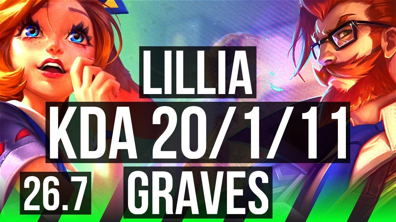 LILLIA vs GRAVES (JGL) | Good KDA: 20/1/11, 48K damage | EUNE Master | 26.7