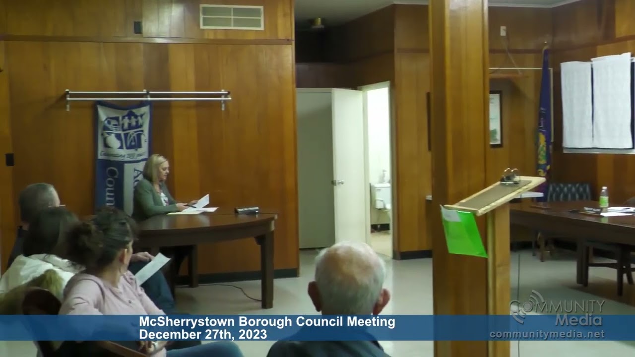 McSherrystown Borough Council Meeting - 12/27/2023