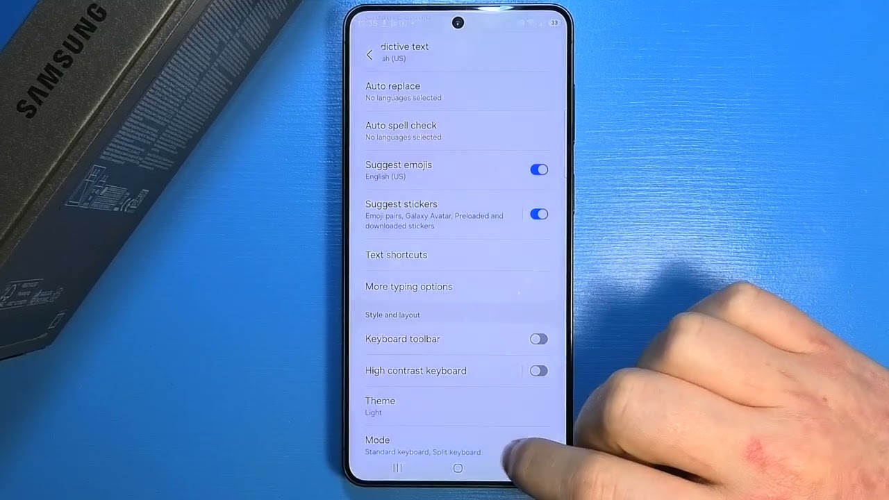 Samsung Galaxy S26: Как включить/отключить панель инструментов клавиатуры
