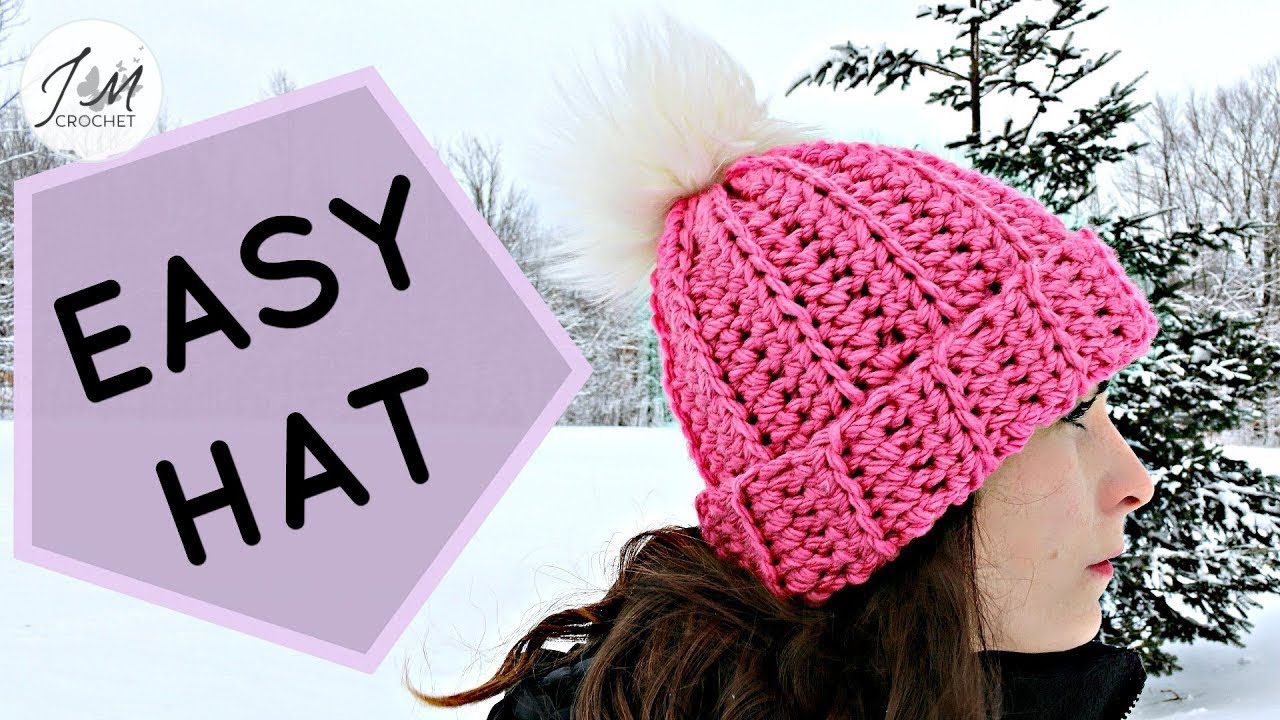 HOW TO CROCHET THE EASIEST HAT EVER | Beginners Crochet Hat | Adult Unisex Hat | Crochet Ribbed Hat
