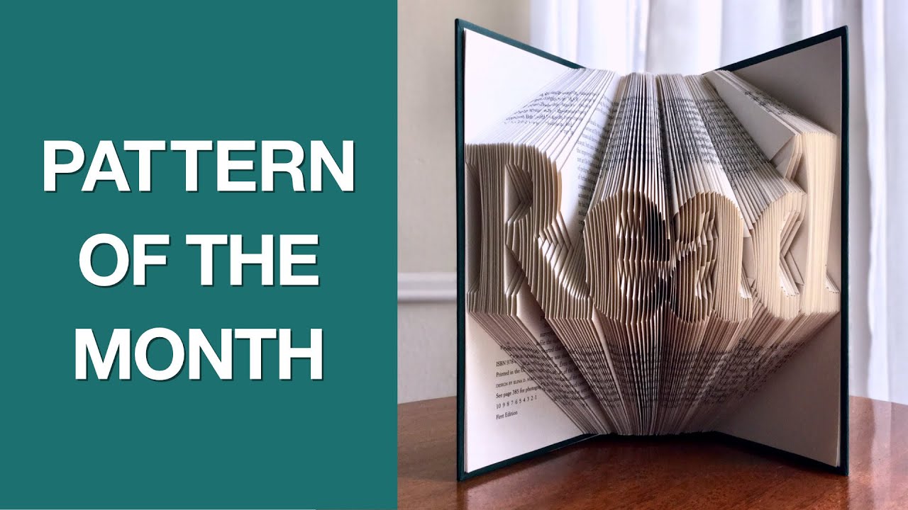 Book Folding Pattern of the Month for January: Read | Make Your Own Book Art | for Book Lovers