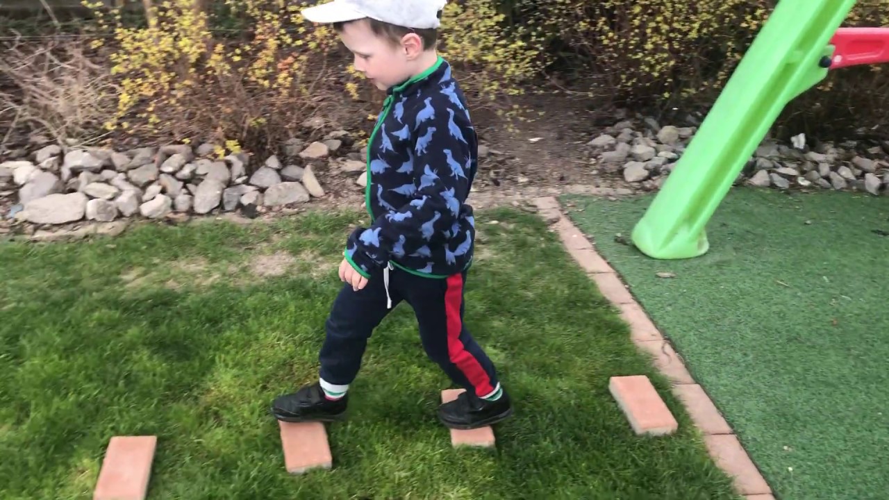 BALANSUJEME DOMA / Baby Balance - Dráha v záhrade - cvičenie pre deti