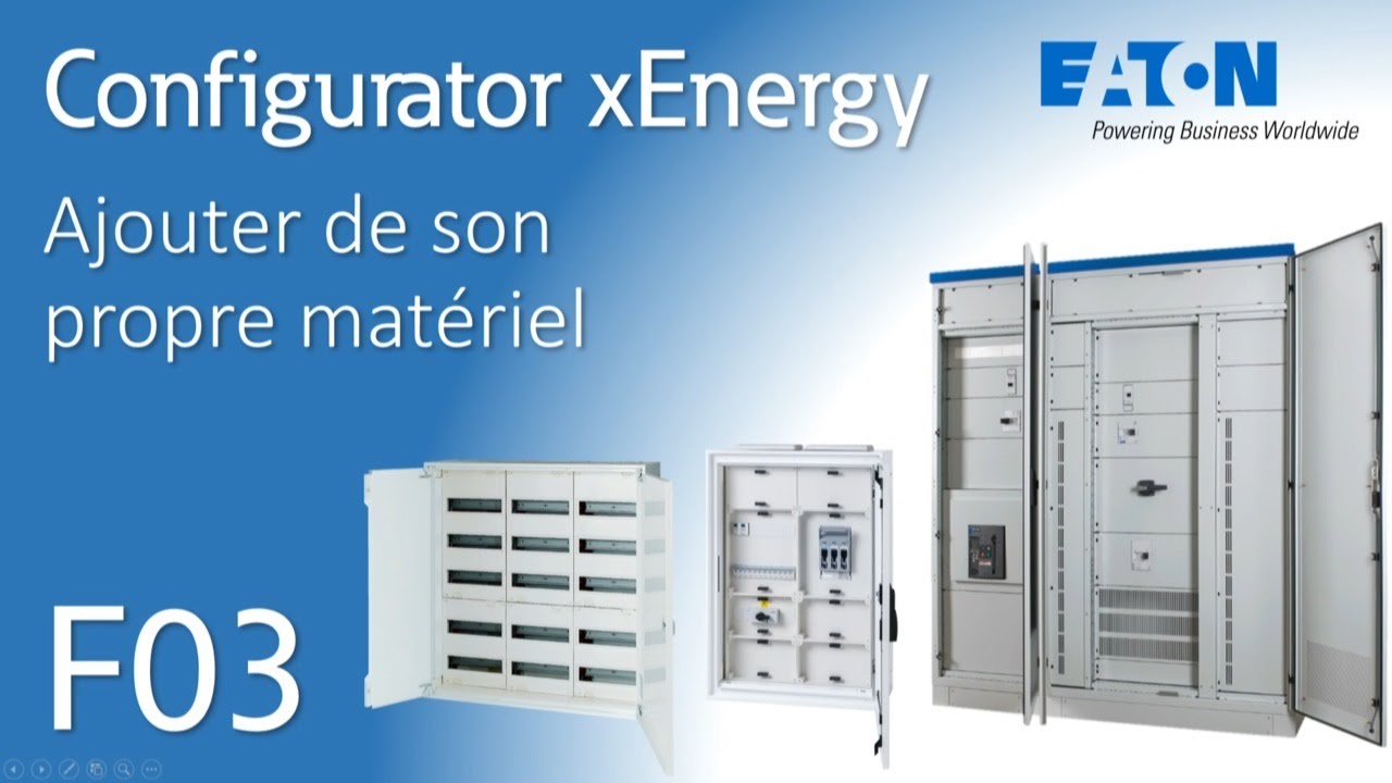 Configurateur xEnergy Eaton - Ajouter ses propres composants (BE)