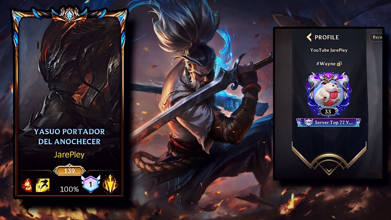 TOP 1 YASUO SERVER MONTAGE “JarePley”🥀 WILD RIFT
