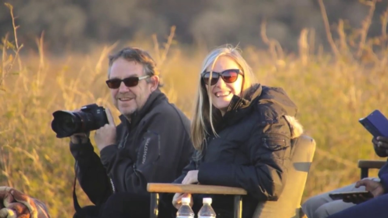 Tau Game Lodge - Kerri & Dad on safari