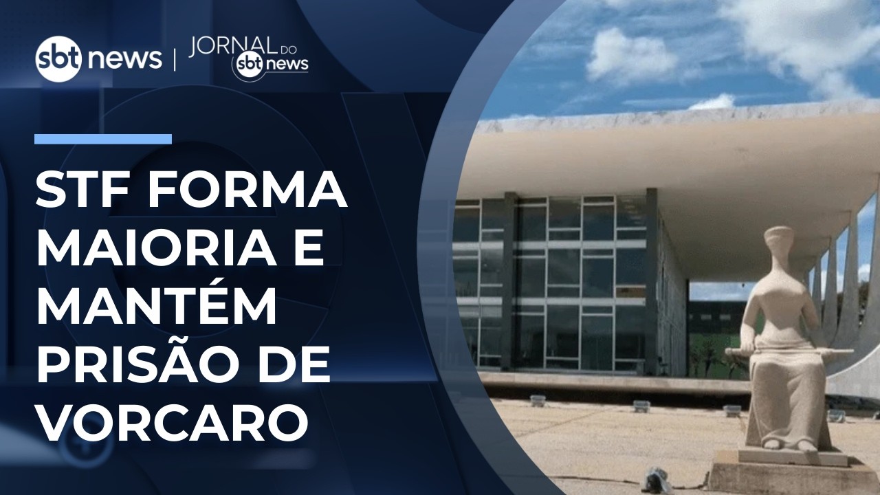 STF forma maioria para manter prisão do banqueiro Daniel Vorcaro | #JornaldoSBTNews