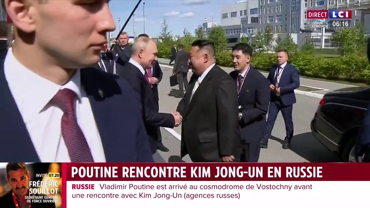 🔴 Russie : la poignée de main entre Kim Jong Un et Vladimir Poutine